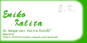 eniko kalita business card